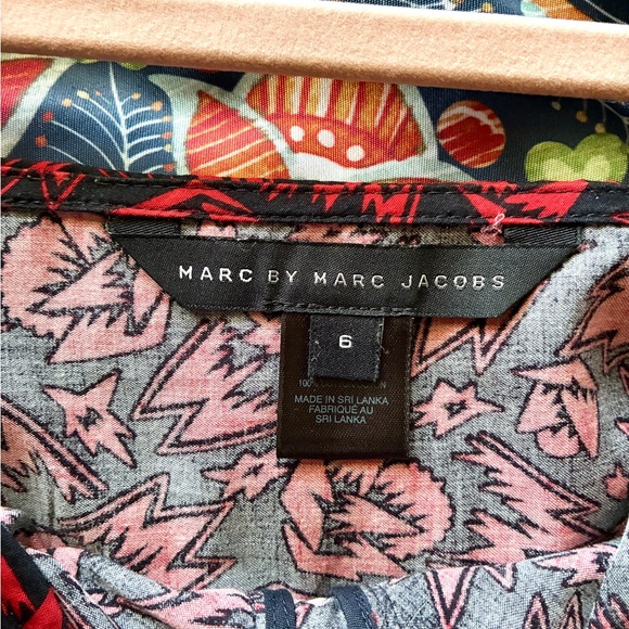 Marc By Marc Jacobs Red and Black Floral Top - Picture 4 of 5